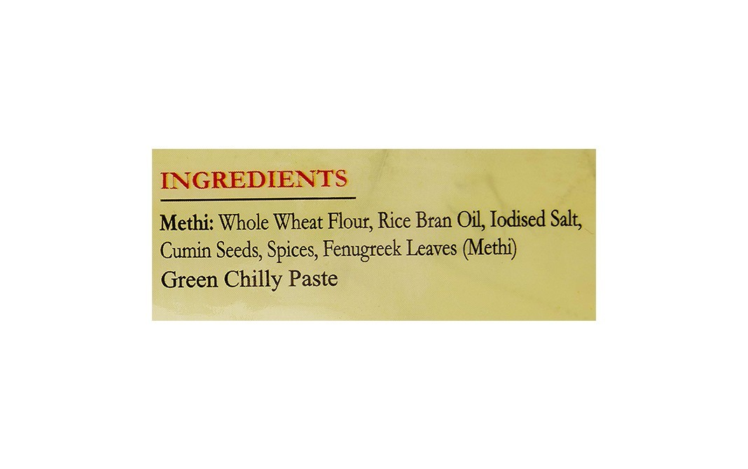 Daadi's Golden Wheat Crisps Methi Khakhra   Pack  180 grams